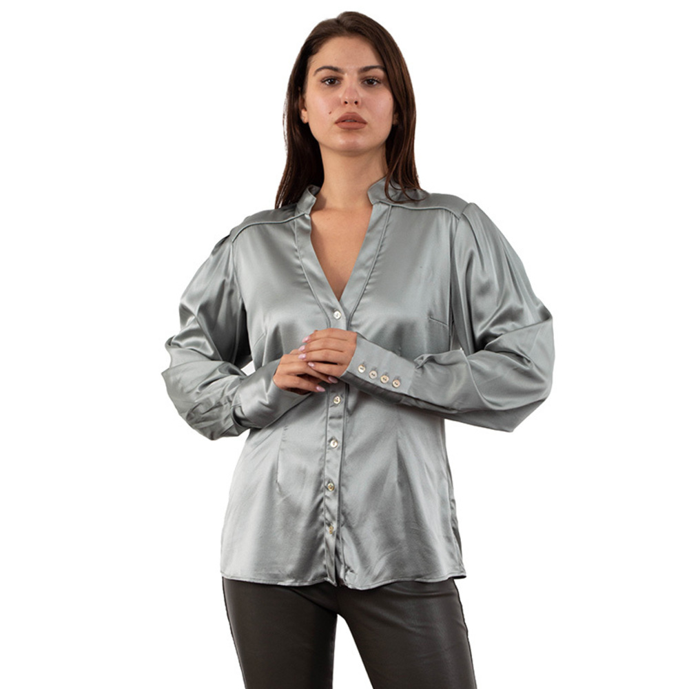 Network Shirt Women size L Light Gray